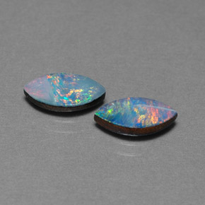  ct natürliche mehrfarbiger Opal-Dublette-Edelsteine, Marquise, Lichtundurchlässig