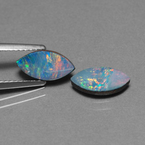  ct natürliche mehrfarbiger Opal-Dublette-Edelsteine, Marquise, Lichtundurchlässig