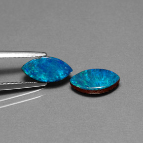  ct natürliche mehrfarbiger Opal-Dublette-Edelsteine, Marquise, Lichtundurchlässig