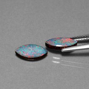  ct natürliche mehrfarbiger Opal-Dublette-Edelsteine, Marquise, Lichtundurchlässig