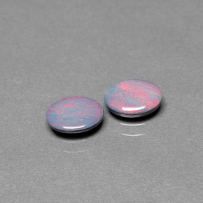  ct natürliche mehrfarbiger Opal-Dublette-Edelsteine, Oval Schliff, Lichtundurchlässig