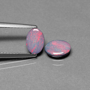 ct natürliche mehrfarbiger Opal-Dublette-Edelsteine, Oval Schliff, Lichtundurchlässig