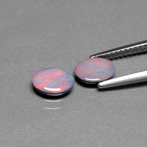  ct natürliche mehrfarbiger Opal-Dublette-Edelsteine, Oval Schliff, Lichtundurchlässig