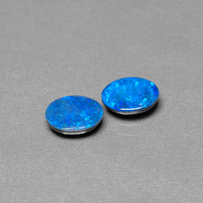  ct natürliche mehrfarbiger Opal-Dublette-Edelsteine, Oval Schliff, Lichtundurchlässig
