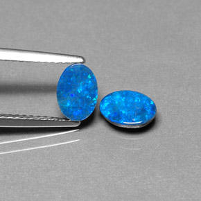  ct natürliche mehrfarbiger Opal-Dublette-Edelsteine, Oval Schliff, Lichtundurchlässig