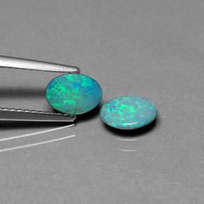  ct natürliche Mehrfarbig Opal-Wams-Edelsteine, Oval Schliff, Lichtundurchlässig