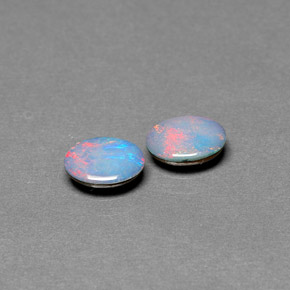  ct natürliche mehrfarbiger Opal-Dublette-Edelsteine, Oval Schliff, Lichtundurchlässig