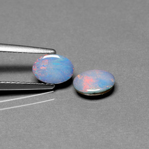  ct natürliche mehrfarbiger Opal-Dublette-Edelsteine, Oval Schliff, Lichtundurchlässig