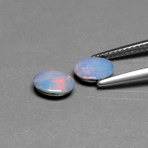  ct natürliche mehrfarbiger Opal-Dublette-Edelsteine, Oval Schliff, Lichtundurchlässig