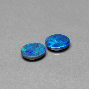  ct natürliche mehrfarbiger Opal-Dublette-Edelsteine, Oval Schliff, Lichtundurchlässig