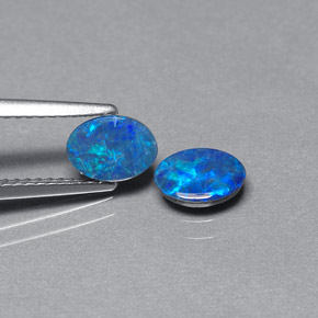  ct natürliche mehrfarbiger Opal-Dublette-Edelsteine, Oval Schliff, Lichtundurchlässig