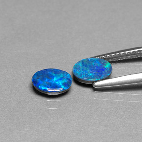  ct natürliche mehrfarbiger Opal-Dublette-Edelsteine, Oval Schliff, Lichtundurchlässig