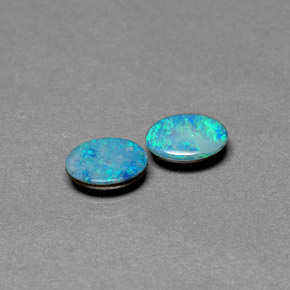  ct natürliche mehrfarbiger Opal-Dublette-Edelsteine, Oval Schliff, Lichtundurchlässig