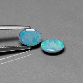  ct natürliche mehrfarbiger Opal-Dublette-Edelsteine, Oval Schliff, Lichtundurchlässig