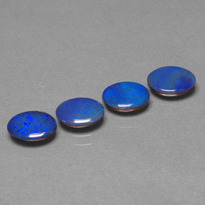  ct natürliche mehrfarbiger Opal-Dublette-Edelsteine, Oval Schliff, Lichtundurchlässig