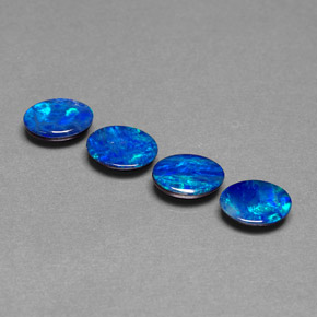  ct natürliche mehrfarbiger Opal-Dublette-Edelsteine, Oval Schliff, Lichtundurchlässig