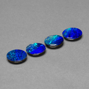  ct natürliche mehrfarbiger Opal-Dublette-Edelsteine, Oval Schliff, Lichtundurchlässig