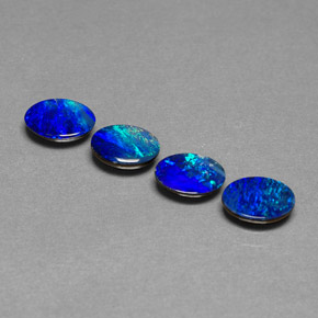  ct natürliche mehrfarbiger Opal-Dublette-Edelsteine, Oval Schliff, Lichtundurchlässig