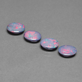  ct natürliche mehrfarbiger Opal-Dublette-Edelsteine, Oval Schliff, Lichtundurchlässig