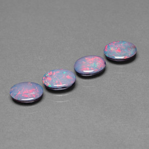  ct natürliche mehrfarbiger Opal-Dublette-Edelsteine, Oval Schliff, Lichtundurchlässig