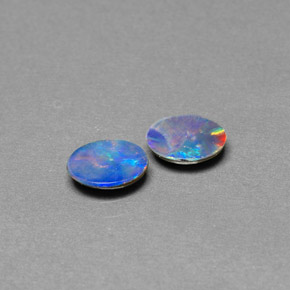  ct natürliche mehrfarbiger Opal-Dublette-Edelsteine, Oval Schliff, Lichtundurchlässig