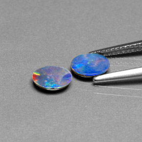  ct natürliche mehrfarbiger Opal-Dublette-Edelsteine, Oval Schliff, Lichtundurchlässig
