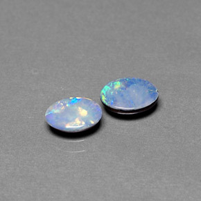  ct natürliche mehrfarbiger Opal-Dublette-Edelsteine, Oval Schliff, Lichtundurchlässig