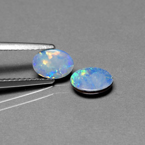  ct natürliche mehrfarbiger Opal-Dublette-Edelsteine, Oval Schliff, Lichtundurchlässig