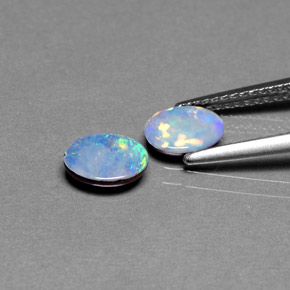  ct natürliche mehrfarbiger Opal-Dublette-Edelsteine, Oval Schliff, Lichtundurchlässig