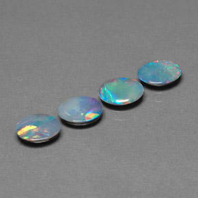  ct natürliche mehrfarbiger Opal-Dublette-Edelsteine, Oval Schliff, Lichtundurchlässig