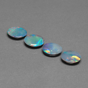 ct natürliche mehrfarbiger Opal-Dublette-Edelsteine, Oval Schliff, Lichtundurchlässig