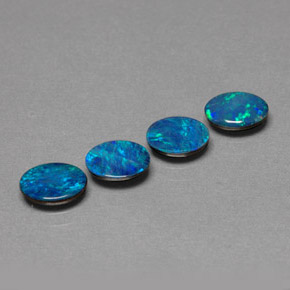  ct natürliche mehrfarbiger Opal-Dublette-Edelsteine, Oval Schliff, Lichtundurchlässig