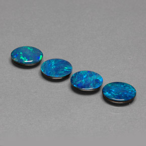  ct natürliche mehrfarbiger Opal-Dublette-Edelsteine, Oval Schliff, Lichtundurchlässig