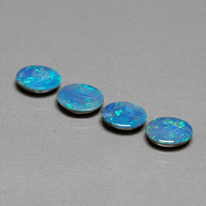  ct natürliche mehrfarbiger Opal-Dublette-Edelsteine, Oval Schliff, Lichtundurchlässig