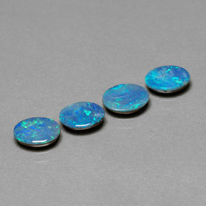  ct natürliche mehrfarbiger Opal-Dublette-Edelsteine, Oval Schliff, Lichtundurchlässig