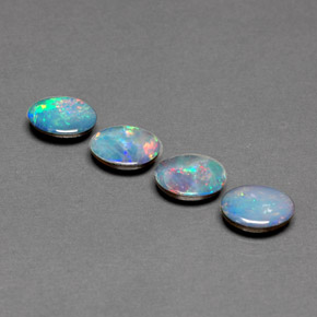  ct natürliche mehrfarbiger Opal-Dublette-Edelsteine, Oval Schliff, Lichtundurchlässig