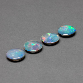  ct natürliche mehrfarbiger Opal-Dublette-Edelsteine, Oval Schliff, Lichtundurchlässig