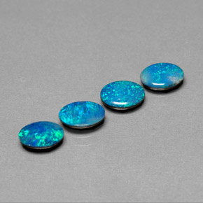  ct natürliche mehrfarbiger Opal-Dublette-Edelsteine, Oval Schliff, Lichtundurchlässig