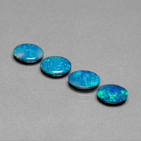  ct natürliche mehrfarbiger Opal-Dublette-Edelsteine, Oval Schliff, Lichtundurchlässig