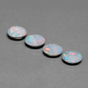  ct natürliche mehrfarbiger Opal-Dublette-Edelsteine, Oval Schliff, Lichtundurchlässig