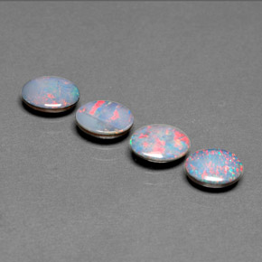  ct natürliche mehrfarbiger Opal-Dublette-Edelsteine, Oval Schliff, Lichtundurchlässig