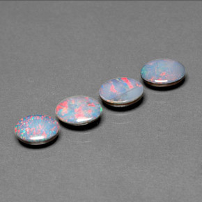  ct natürliche mehrfarbiger Opal-Dublette-Edelsteine, Oval Schliff, Lichtundurchlässig