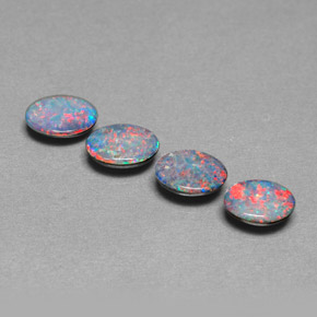  ct natürliche mehrfarbiger Opal-Dublette-Edelsteine, Oval Schliff, Lichtundurchlässig