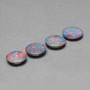  ct natürliche mehrfarbiger Opal-Dublette-Edelsteine, Oval Schliff, Lichtundurchlässig