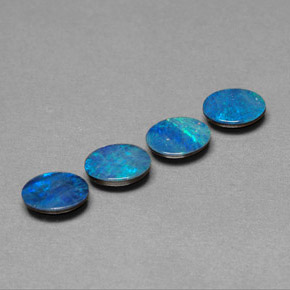  ct natürliche mehrfarbiger Opal-Dublette-Edelsteine, Oval Schliff, Lichtundurchlässig