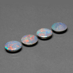  ct natürliche mehrfarbiger Opal-Dublette-Edelsteine, Oval Schliff, Lichtundurchlässig