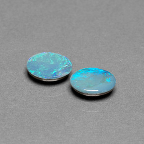  ct natürliche mehrfarbiger Opal-Dublette-Edelsteine, Oval Schliff, Lichtundurchlässig