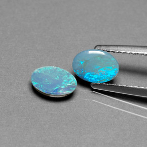  ct natürliche mehrfarbiger Opal-Dublette-Edelsteine, Oval Schliff, Lichtundurchlässig