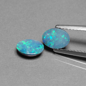  ct natürliche mehrfarbiger Opal-Dublette-Edelsteine, Oval Schliff, Lichtundurchlässig