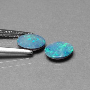  ct natürliche mehrfarbiger Opal-Dublette-Edelsteine, Oval Schliff, Lichtundurchlässig